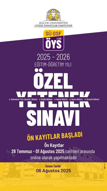 YETENEK SINAVI BAŞVURUSU BAŞLADI.